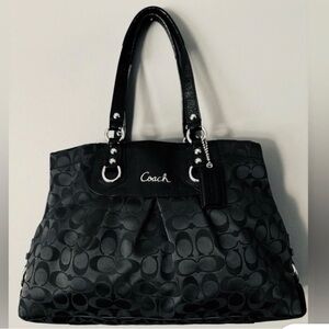 Coach Black Ashley Signature Shoulder Bag